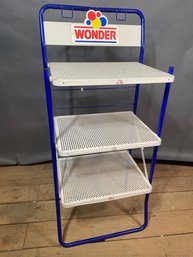 Wonder Bread 3 Shelf Folding Metal Stand 20x14x45in
