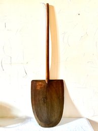 Very Special Primitive Colonial Carved Walnut Spade Shovel