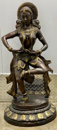 Large Bronzed Hindu Goddess Statue