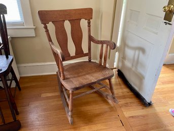 Well Made Vintage Wooden Rocking Chair