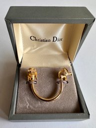 Vintage Christian Dior Dachshund Dog Key Ring
