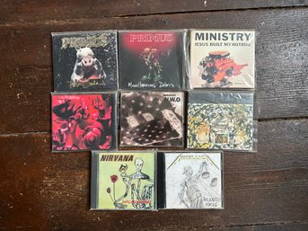 8 CD Lot Of Hard Rock - Primus - Nirvana - Ministry - Metallica