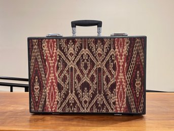 Ikat Briefcase Hand Crafted In The Philippines By Designer Susan Chesnoff