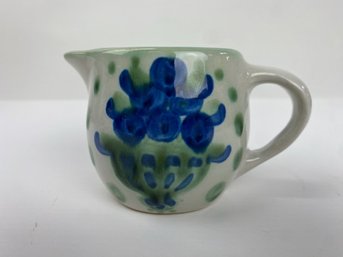 M. A. Hadley Pottery Blueberries Creamer, Signed