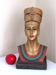 A Golden Bust Of Nefertiti - Wife Of Egyptian King Akhenaten