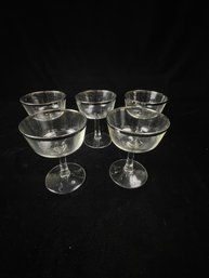 Silver Trimmed Sherbet Glasses