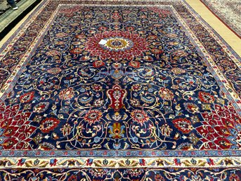 Spectacular Kashmar Hand Knotted Persian Rug, 9 Feet 6 Inch By 12 Feet 5 Inch