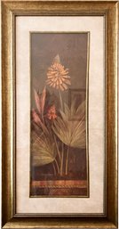 A Framed Lithograph, Still Life Floral In Pot
