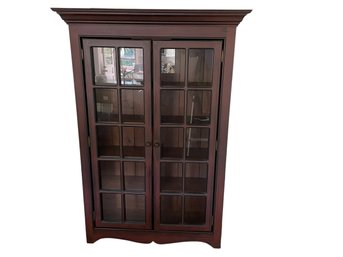 Shaker Style Glass Front Display/accent Cabinet With Adjustable Shelves