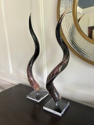 Pair Of Sculptural Kudu Horns