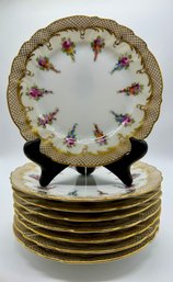 Lot Of Six Vintage Gold Accent Plates By Dresden From Germany
