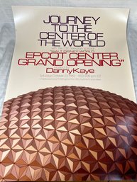 Epcot Center Grand Opening Poster 1982 Journey To The Center Of The World 21x29'