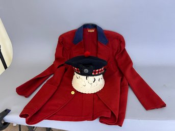 Antique Wool Scottish Curling Jacket And Hat