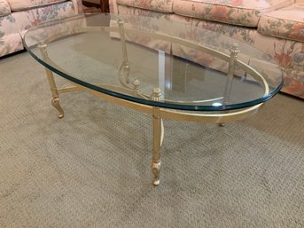 Brass And Glass Coffee Table