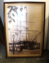 Vintage Picture Frame Of Ship