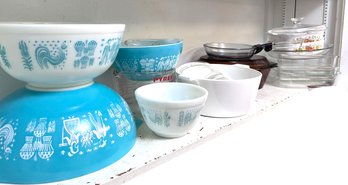 A Large Vintage Pyrex And Corning Ware Assortment