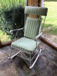 Vintage Custom Upholstery Salertiali Iron Rocker