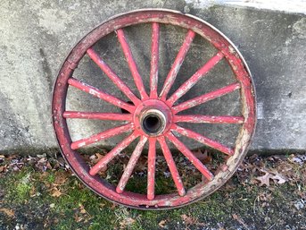 36 Inch Red Wagon Wheel