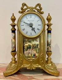 Romantic German IMPERIAL Brass Mantle Clock