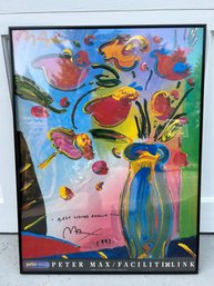 SIgned Peter Max Poster (c) 174