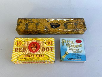 Lot Of 3 Antique Tobacco Tins