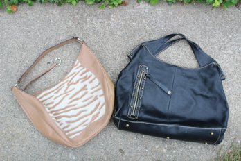 Puntotres Genuine Leather Purse Made In Spain And An Elisa Athenlense Black Purse