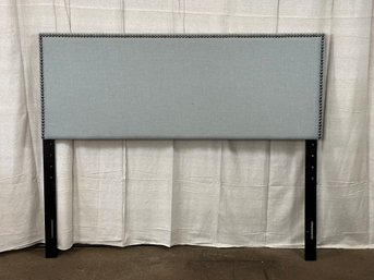 A Queen-Sized Upholstered Headboard, Nailhead Trim