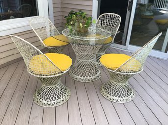 Spectacular Vintage RUSSELL WOODARD Spun Fiberglass Patio Set - 1960s - Original Cushions ! - One Owner !