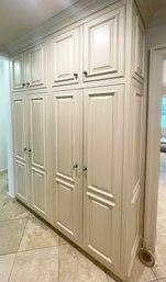 A Run Of Solid Wood Pantry Cabinets