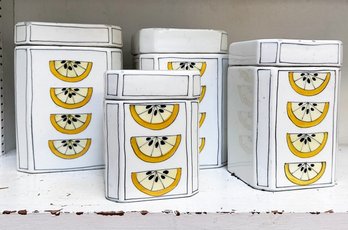 A Vintage Canister Set Imported From Italy By Gimbels!