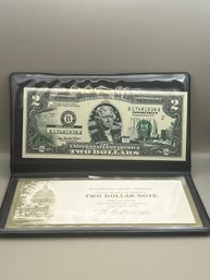 Beautiful United States Uncirculated Two Dollar Note