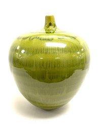 Mid Century Style Wasabi Gourd Vase