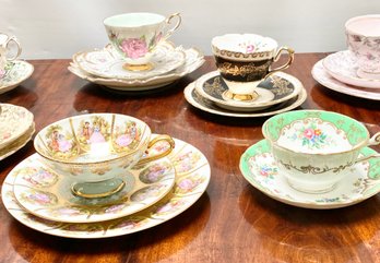 Gorgeous Assorted Bone China Teacups/Sauces/Cake Plates