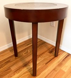 A Modern Cocktail Table With Inset Leather Top