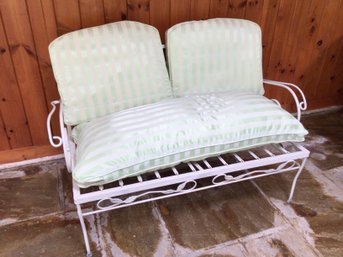 Vintage Custom Upholstery Salertiali Iron Loveseat