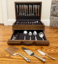 Service For 12 Wallace Sterling Flatware, Plus Numerous Serving Pieces And More By Reed & Barton