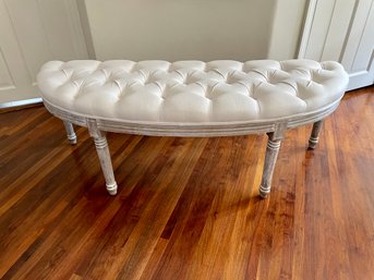 Fabulous Tufted Demilune Bench