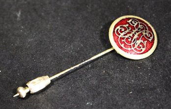 Victorian Enamel Stick Pin Of Monogram