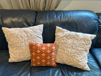 Lovely Embroidered Throw Pillows - Set Of 3