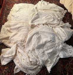 7 Off White Tassle Throw Blankets