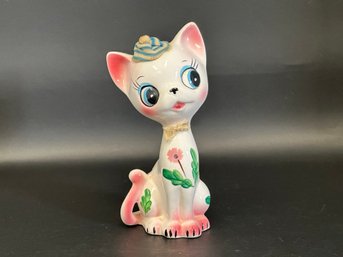 Vintage Kitsch: Long-Necked Cat Coin Bank