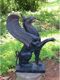 A Winged Griffin Half Eagle/half Lion Sculpture By Austin Productions C.1985