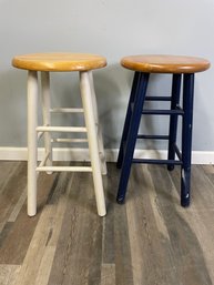 Pair Of Wooden Stools