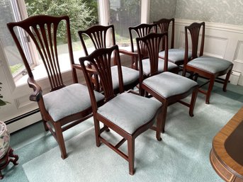 Vintage Set Of Seven Dinning Chairs.