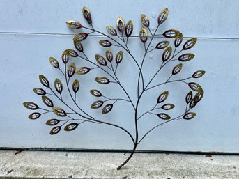 Artisan Made Forged Metal Leaf Wall Hanging