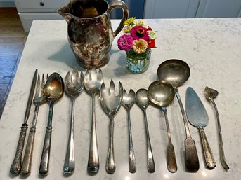 Vintage Serving Pieces & A Reed & Barton Water Pitcher