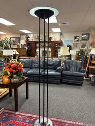 Floor Lamp Metal With Glass Top And Marble Base