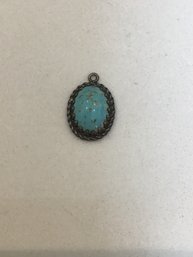 Sterling Silver Turquoise Pendant 2.65 Grams