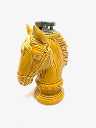 Vintage Nanco Ceramic Horses Bust/head Table Lighter