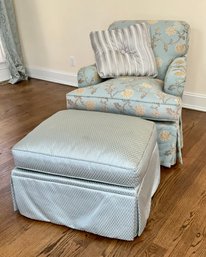 Custom Upholstered Chair And Ottoman